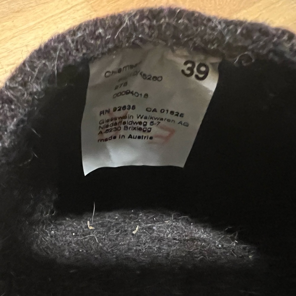 Women’s Geisswein Chamereau Gray Wool Felt Slipper Clogs Size 39 EU US Size 8 - Picture 7 of 8